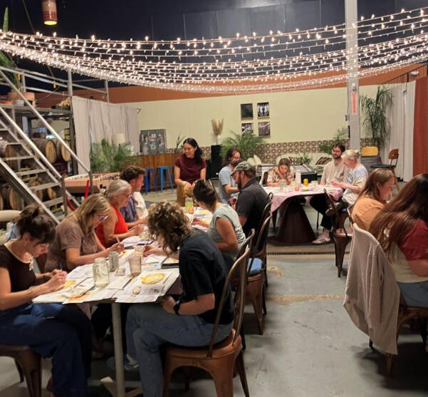 Watercolor Workshop Class Students Painting