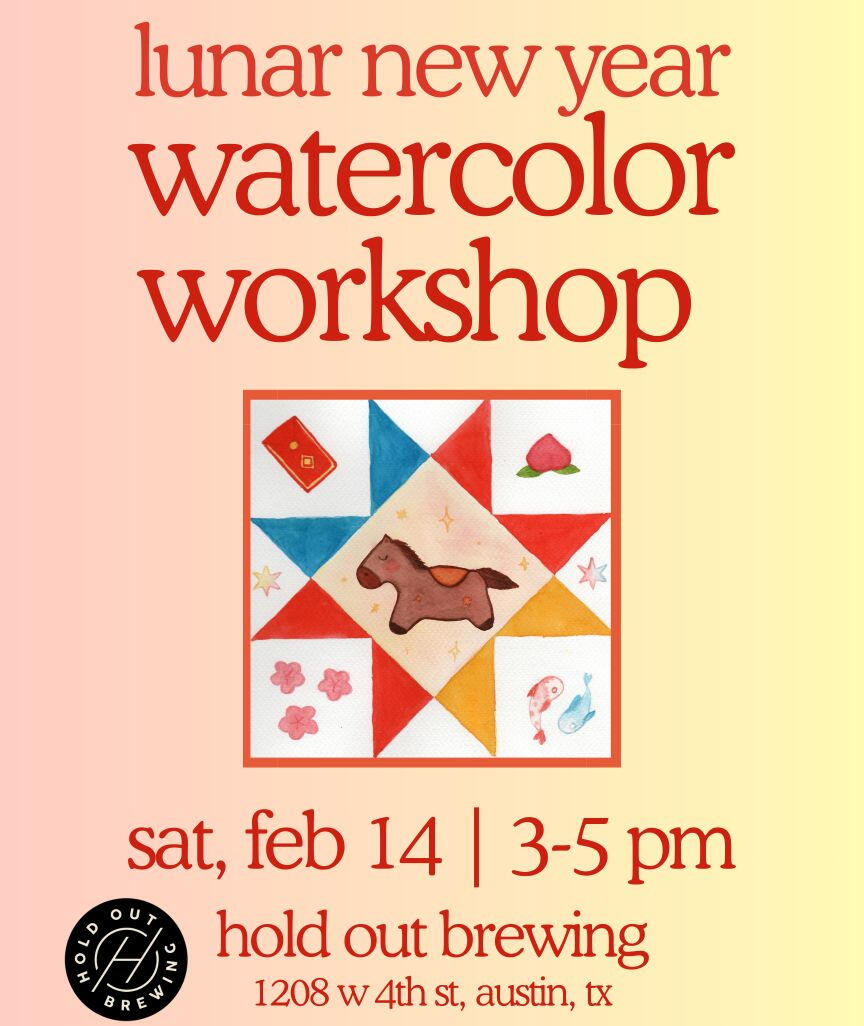 Lunar New Year Horse Watercolor